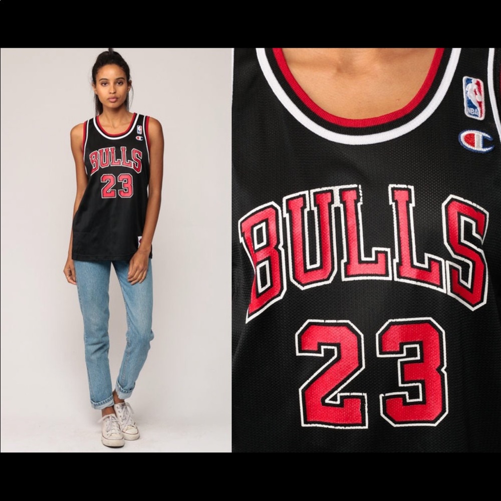 Michael Jordan Jersey Chicago Bulls Basketball 23 90s Champion Vintage